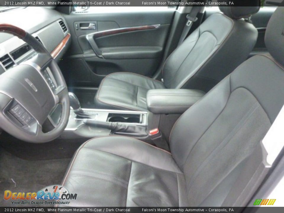 2012 Lincoln MKZ FWD White Platinum Metallic Tri-Coat / Dark Charcoal Photo #14