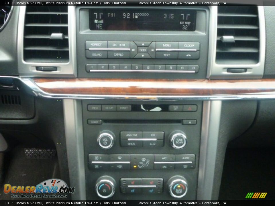 2012 Lincoln MKZ FWD White Platinum Metallic Tri-Coat / Dark Charcoal Photo #24