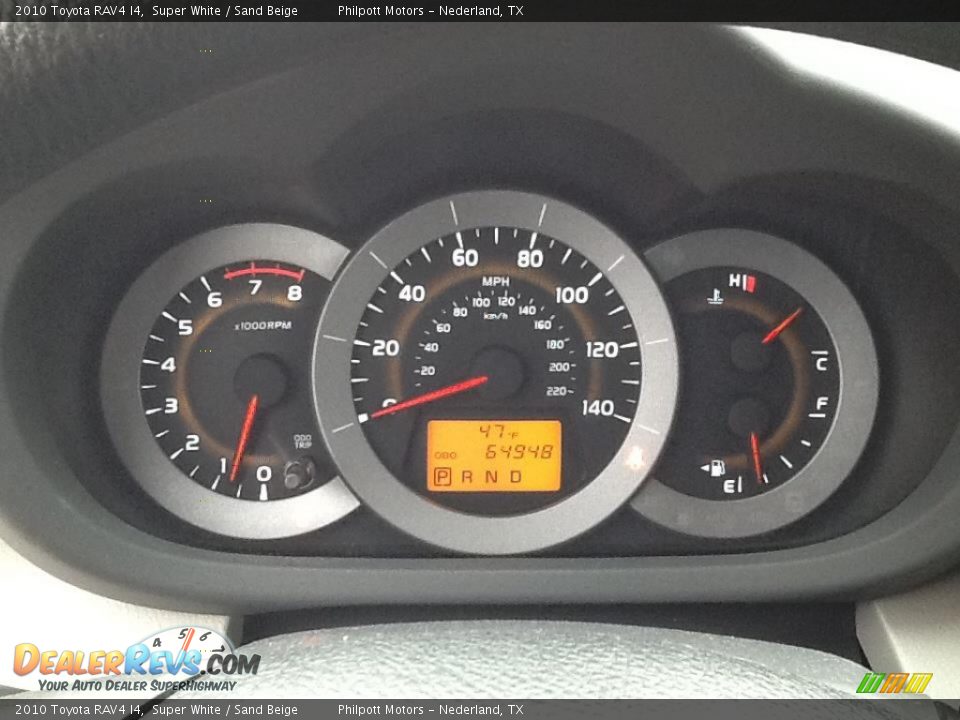 2010 Toyota RAV4 I4 Super White / Sand Beige Photo #9