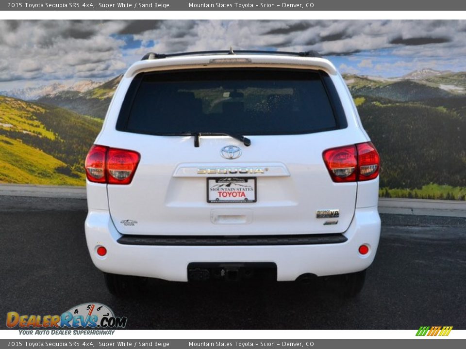 2015 Toyota Sequoia SR5 4x4 Super White / Sand Beige Photo #4