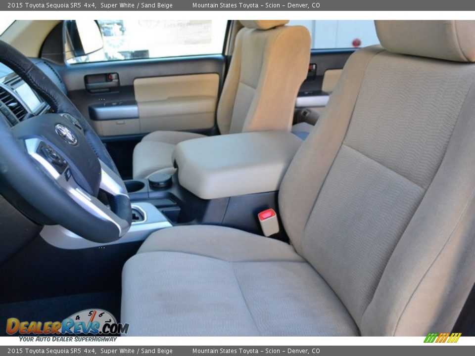 2015 Toyota Sequoia SR5 4x4 Super White / Sand Beige Photo #7