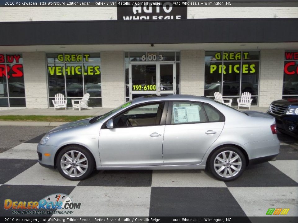2010 Volkswagen Jetta Wolfsburg Edition Sedan Reflex Silver Metallic / Cornsilk Beige Photo #1