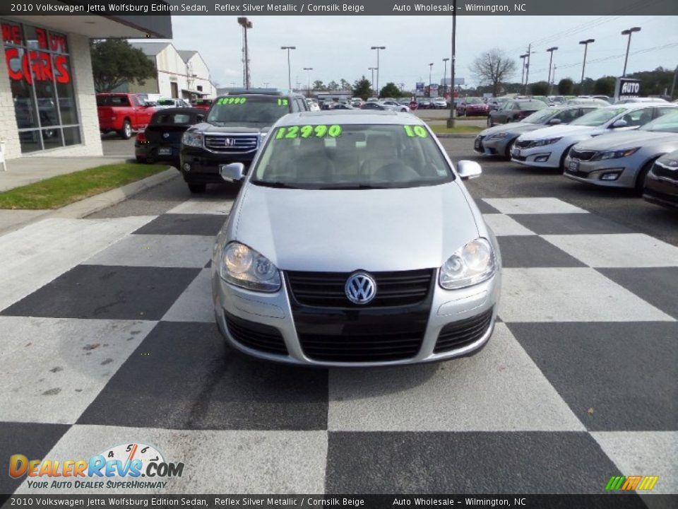 2010 Volkswagen Jetta Wolfsburg Edition Sedan Reflex Silver Metallic / Cornsilk Beige Photo #2