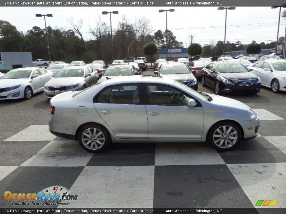 2010 Volkswagen Jetta Wolfsburg Edition Sedan Reflex Silver Metallic / Cornsilk Beige Photo #3