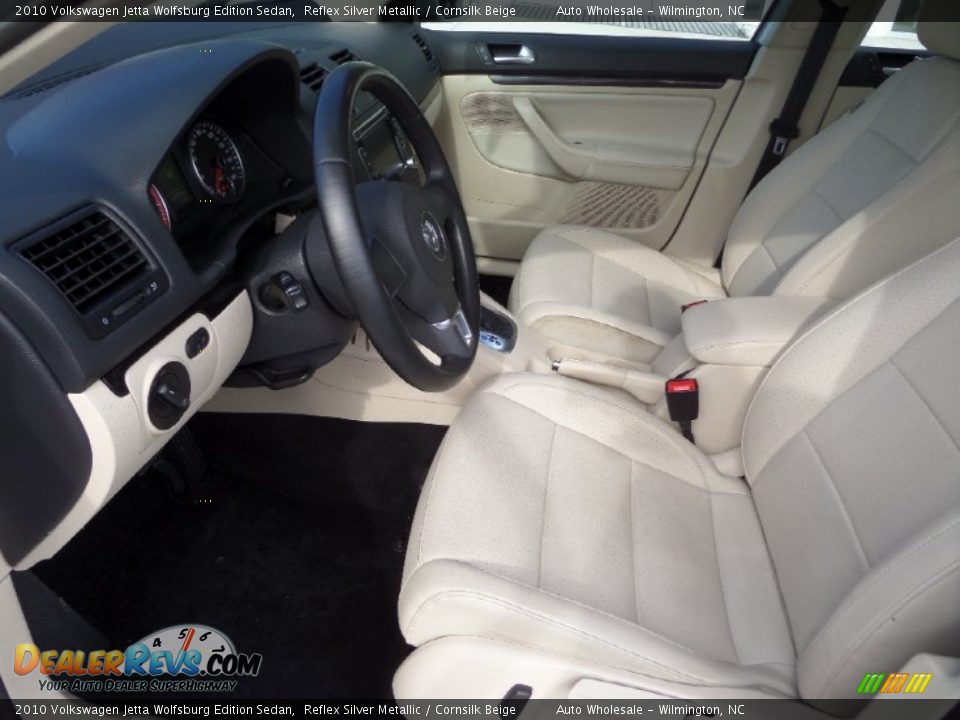 2010 Volkswagen Jetta Wolfsburg Edition Sedan Reflex Silver Metallic / Cornsilk Beige Photo #10