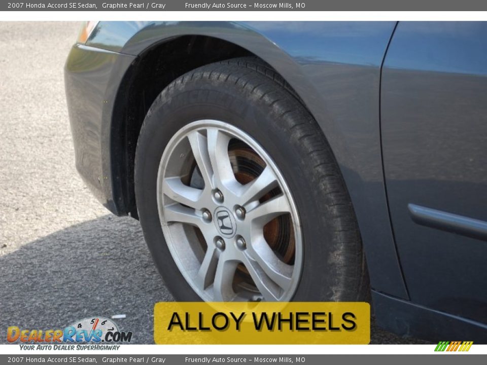 2007 Honda Accord SE Sedan Graphite Pearl / Gray Photo #7