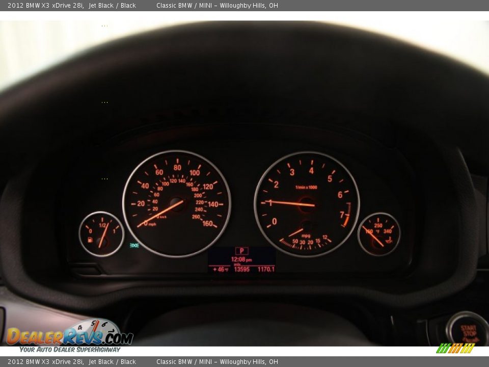 2012 BMW X3 xDrive 28i Jet Black / Black Photo #7