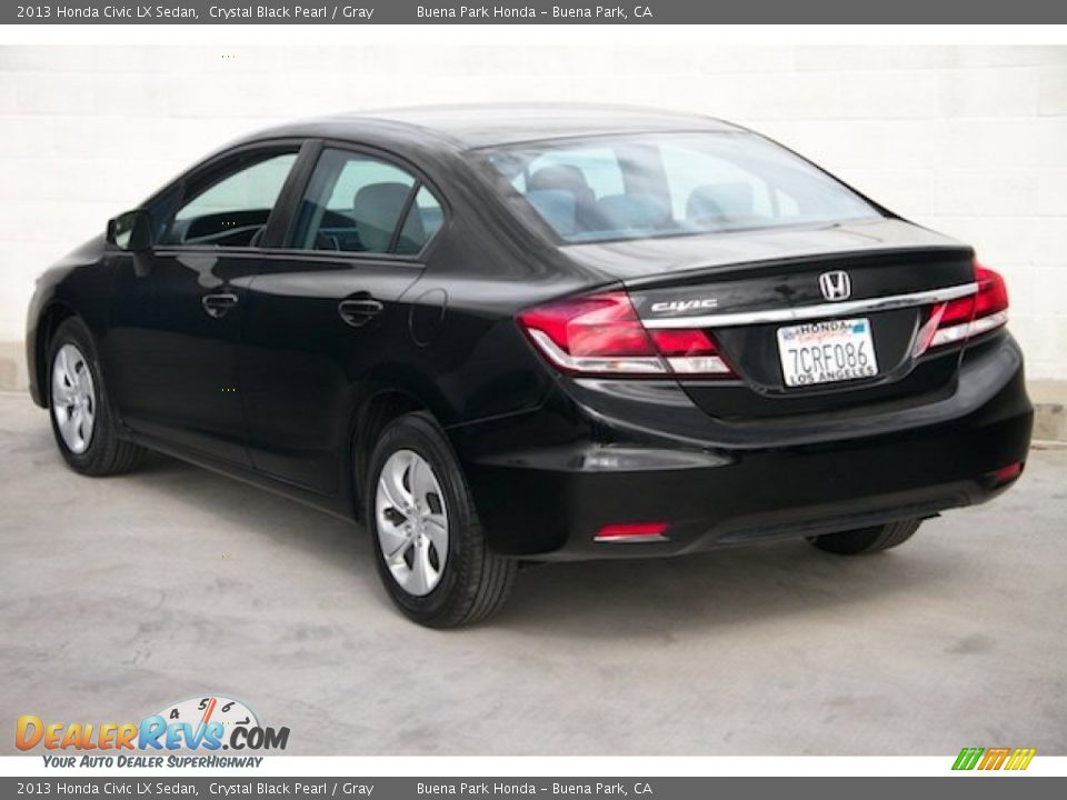 2013 Honda Civic LX Sedan Crystal Black Pearl / Gray Photo #2