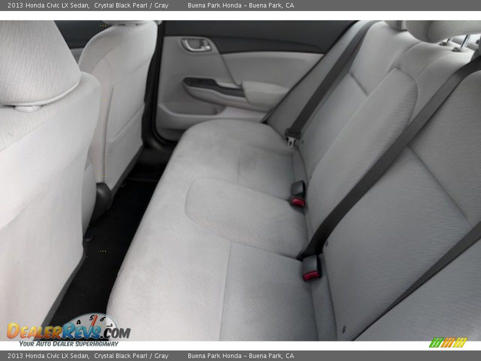 2013 Honda Civic LX Sedan Crystal Black Pearl / Gray Photo #4