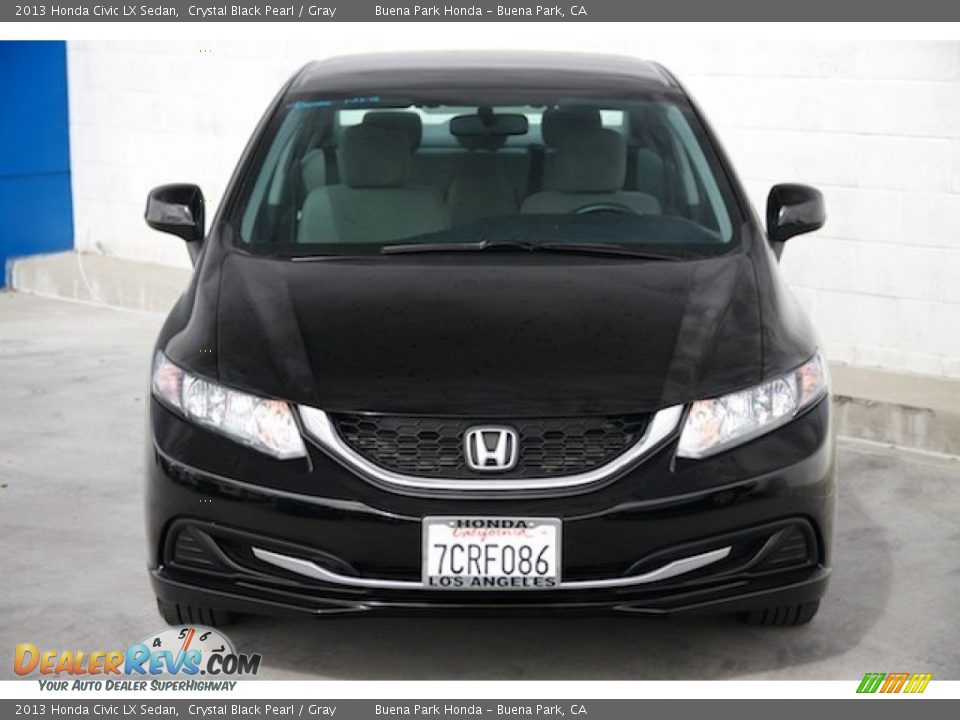 2013 Honda Civic LX Sedan Crystal Black Pearl / Gray Photo #7
