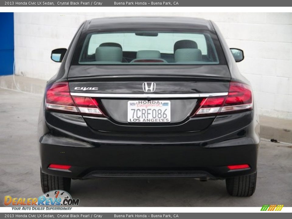 2013 Honda Civic LX Sedan Crystal Black Pearl / Gray Photo #9