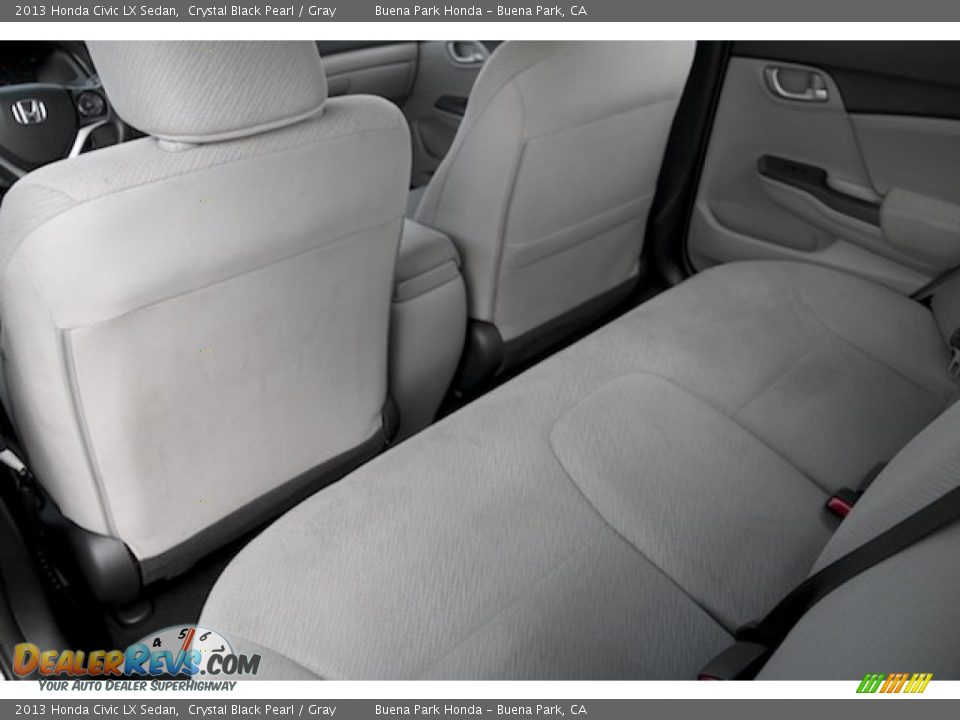 2013 Honda Civic LX Sedan Crystal Black Pearl / Gray Photo #13