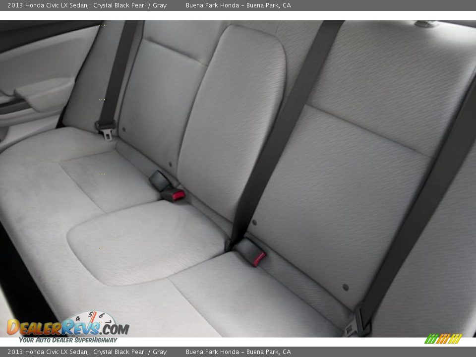 2013 Honda Civic LX Sedan Crystal Black Pearl / Gray Photo #14