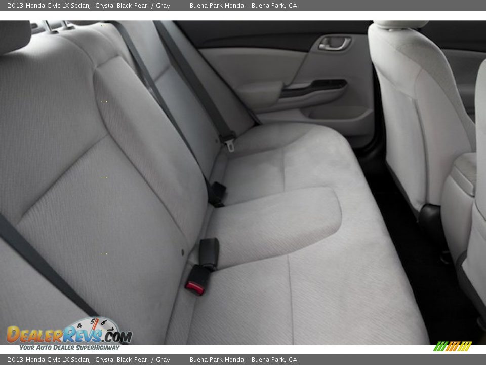2013 Honda Civic LX Sedan Crystal Black Pearl / Gray Photo #15