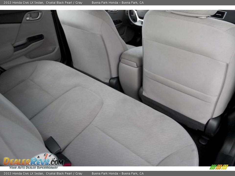 2013 Honda Civic LX Sedan Crystal Black Pearl / Gray Photo #16