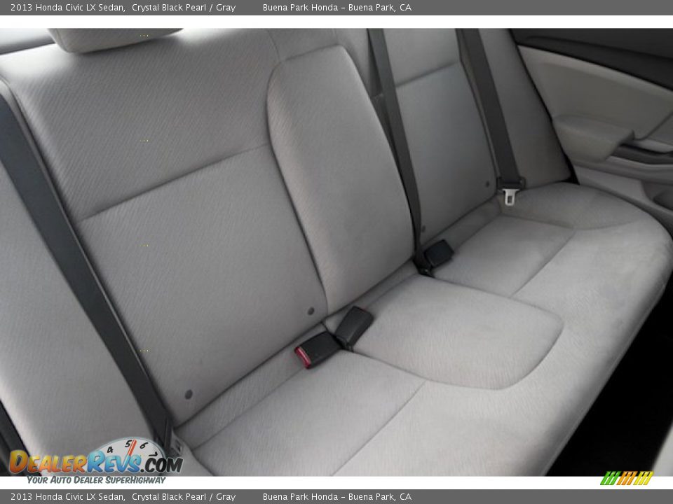 2013 Honda Civic LX Sedan Crystal Black Pearl / Gray Photo #17