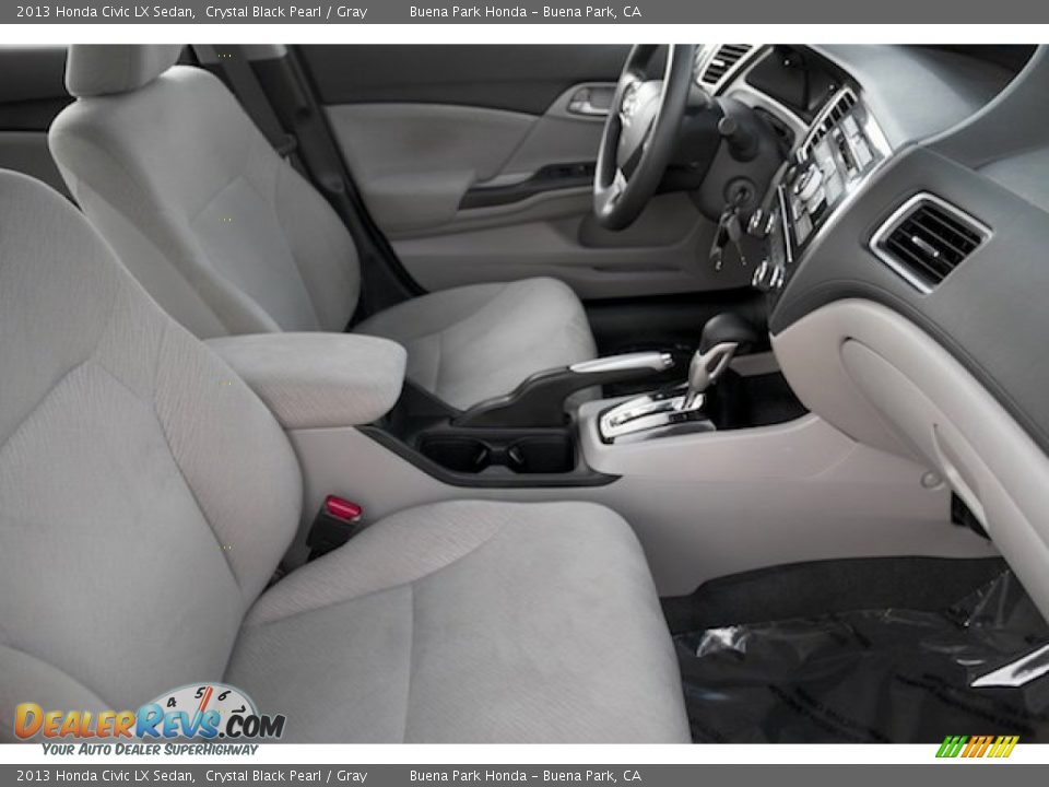 2013 Honda Civic LX Sedan Crystal Black Pearl / Gray Photo #18