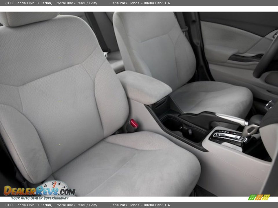 2013 Honda Civic LX Sedan Crystal Black Pearl / Gray Photo #20