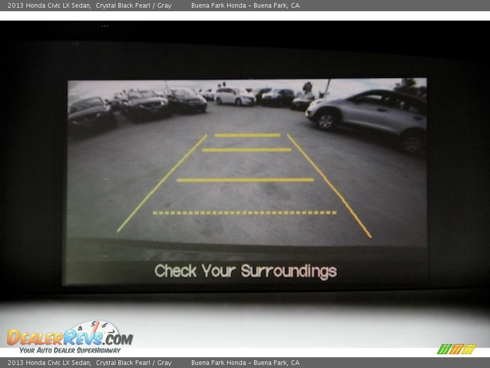 2013 Honda Civic LX Sedan Crystal Black Pearl / Gray Photo #22