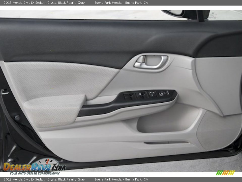 2013 Honda Civic LX Sedan Crystal Black Pearl / Gray Photo #23