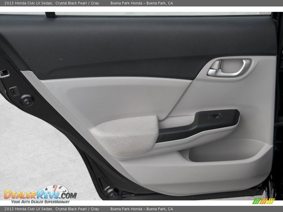 2013 Honda Civic LX Sedan Crystal Black Pearl / Gray Photo #24