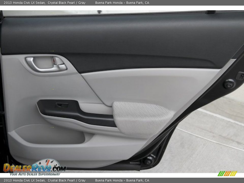 2013 Honda Civic LX Sedan Crystal Black Pearl / Gray Photo #25