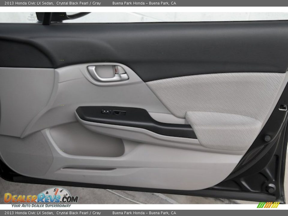 2013 Honda Civic LX Sedan Crystal Black Pearl / Gray Photo #26