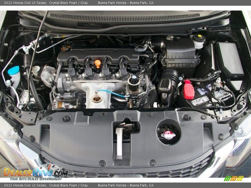 2013 Honda Civic LX Sedan Crystal Black Pearl / Gray Photo #27