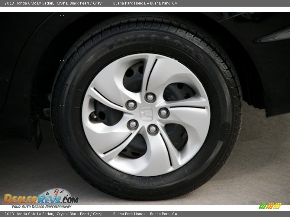 2013 Honda Civic LX Sedan Crystal Black Pearl / Gray Photo #31