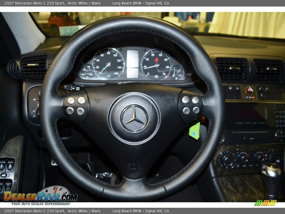 2007 Mercedes-Benz C 230 Sport Arctic White / Black Photo #25