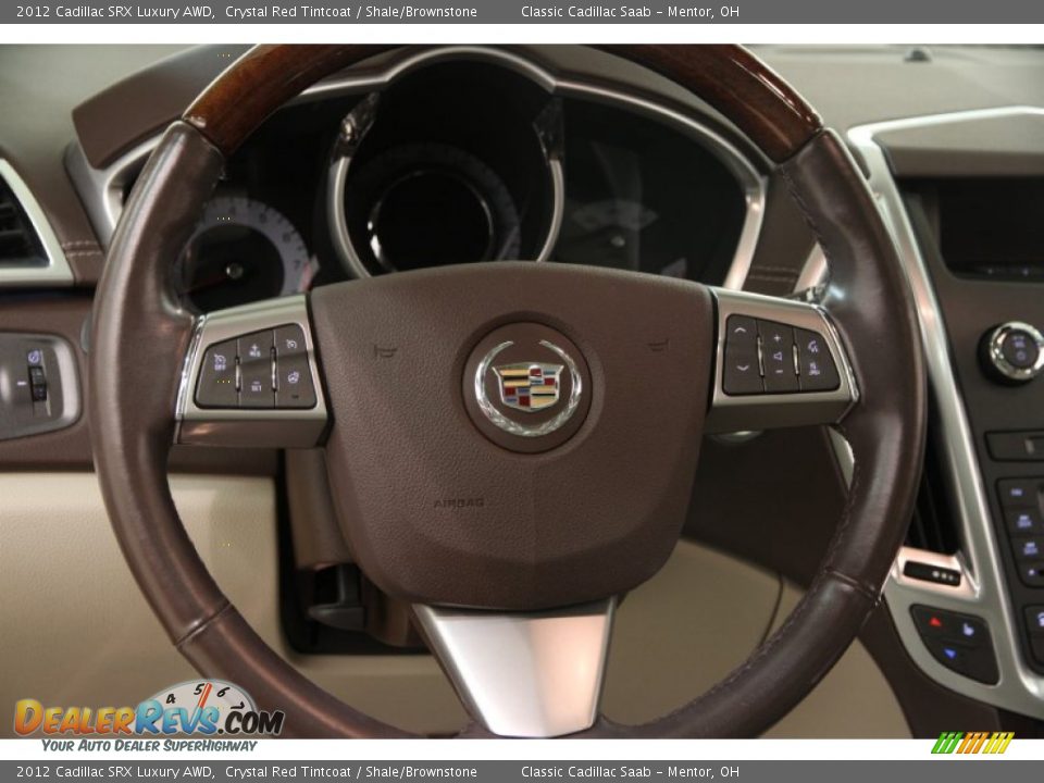 2012 Cadillac SRX Luxury AWD Steering Wheel Photo #6
