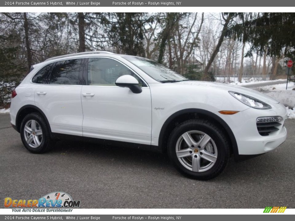 2014 Porsche Cayenne S Hybrid White / Luxor Beige Photo #8