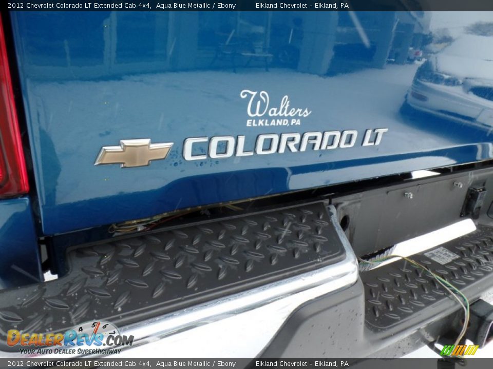 2012 Chevrolet Colorado LT Extended Cab 4x4 Aqua Blue Metallic / Ebony Photo #12