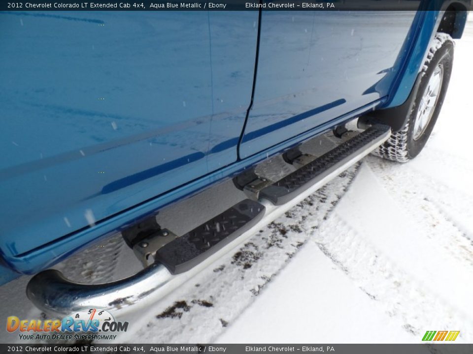 2012 Chevrolet Colorado LT Extended Cab 4x4 Aqua Blue Metallic / Ebony Photo #14