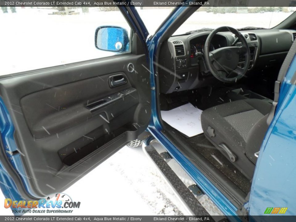 2012 Chevrolet Colorado LT Extended Cab 4x4 Aqua Blue Metallic / Ebony Photo #15