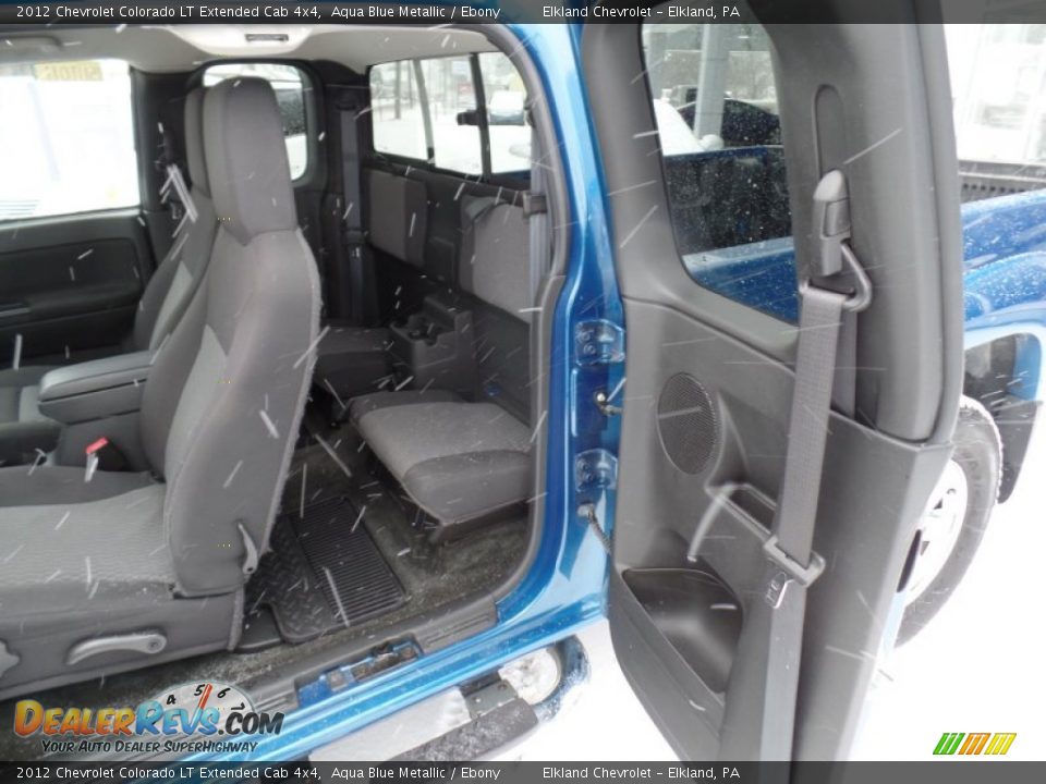 2012 Chevrolet Colorado LT Extended Cab 4x4 Aqua Blue Metallic / Ebony Photo #36
