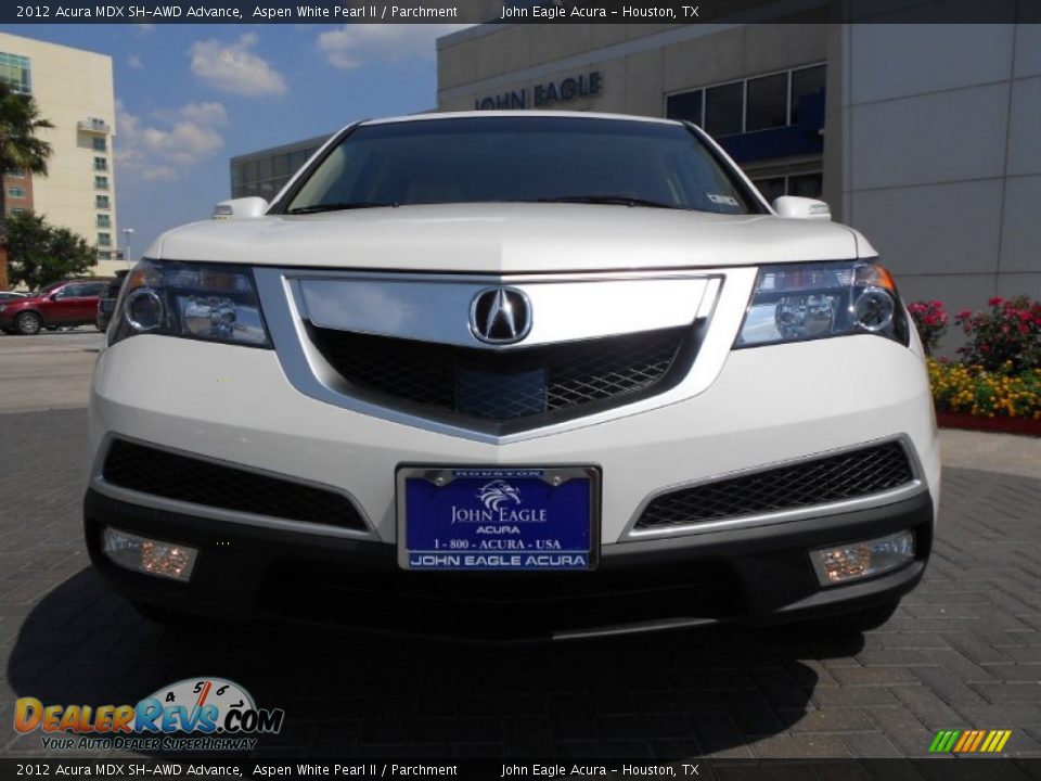 2012 Acura MDX SH-AWD Advance Aspen White Pearl II / Parchment Photo #2