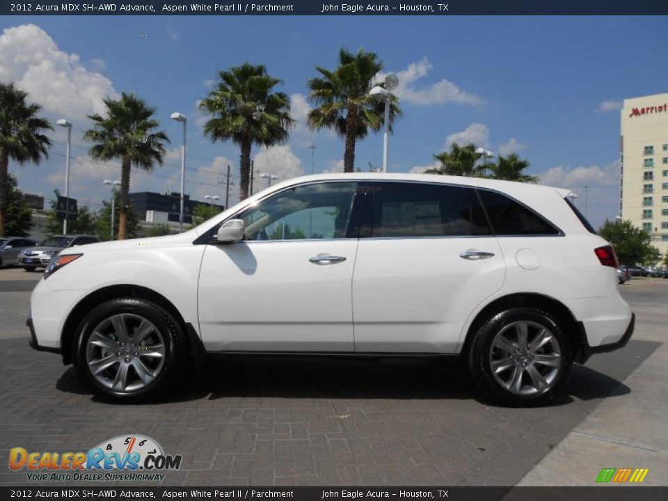 2012 Acura MDX SH-AWD Advance Aspen White Pearl II / Parchment Photo #4