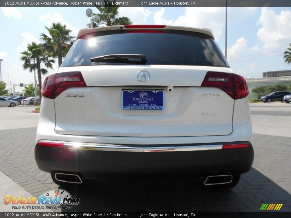 2012 Acura MDX SH-AWD Advance Aspen White Pearl II / Parchment Photo #6