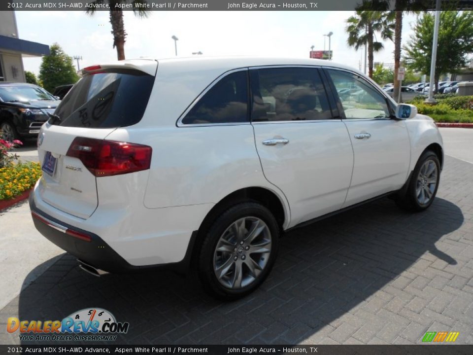 2012 Acura MDX SH-AWD Advance Aspen White Pearl II / Parchment Photo #7