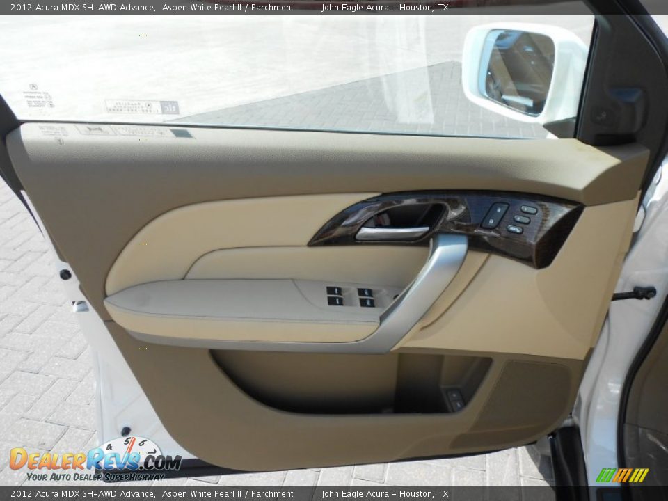 2012 Acura MDX SH-AWD Advance Aspen White Pearl II / Parchment Photo #9
