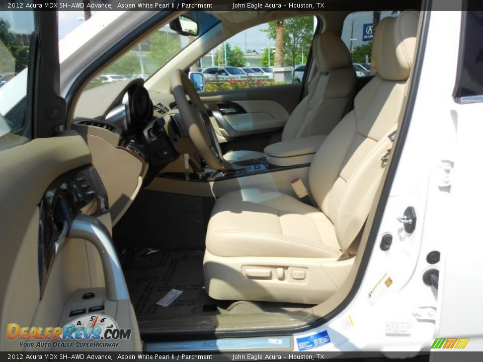 2012 Acura MDX SH-AWD Advance Aspen White Pearl II / Parchment Photo #10