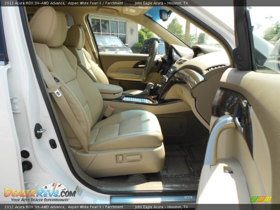 2012 Acura MDX SH-AWD Advance Aspen White Pearl II / Parchment Photo #12