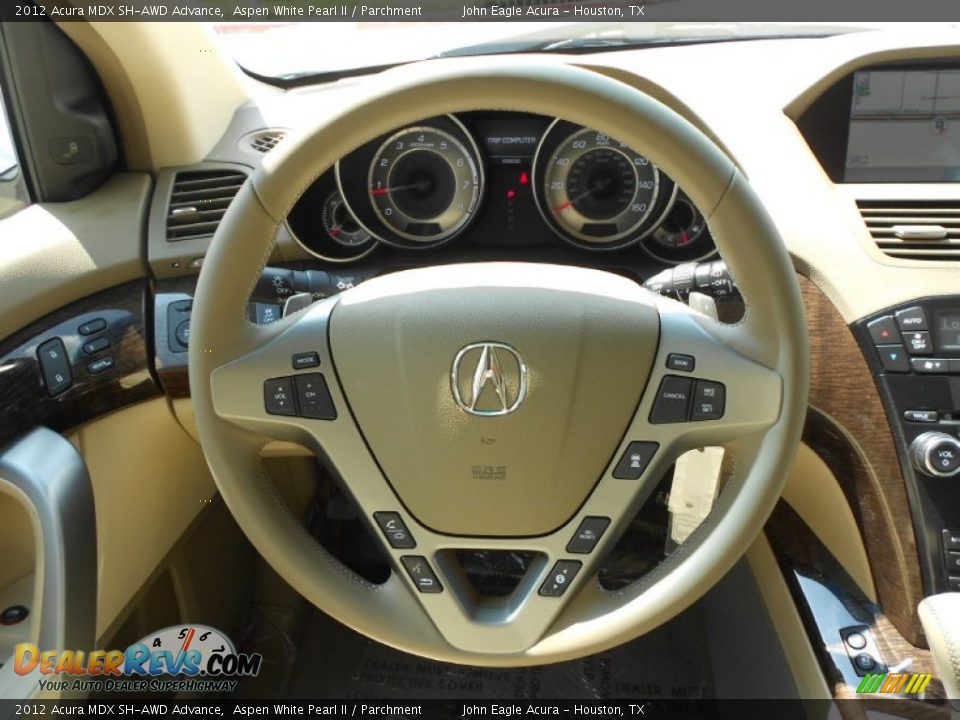 2012 Acura MDX SH-AWD Advance Aspen White Pearl II / Parchment Photo #16