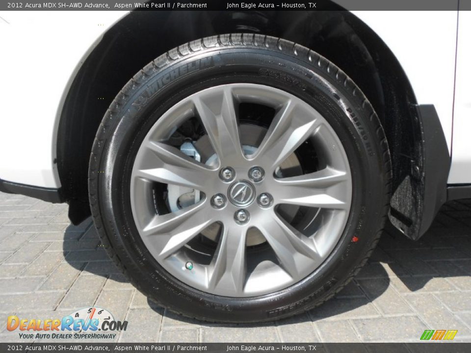 2012 Acura MDX SH-AWD Advance Aspen White Pearl II / Parchment Photo #34
