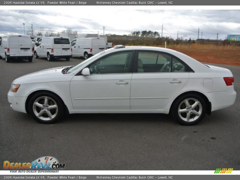 2006 Hyundai Sonata LX V6 Powder White Pearl / Beige Photo #3
