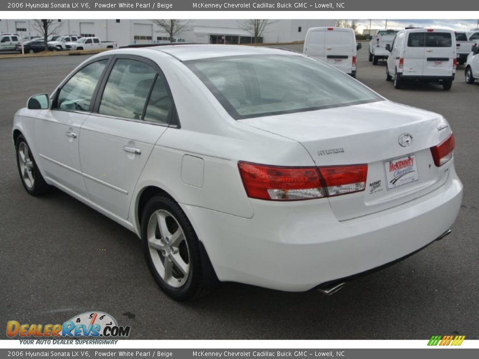 2006 Hyundai Sonata LX V6 Powder White Pearl / Beige Photo #4
