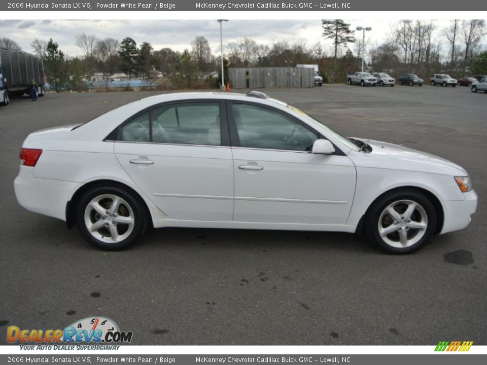 2006 Hyundai Sonata LX V6 Powder White Pearl / Beige Photo #6
