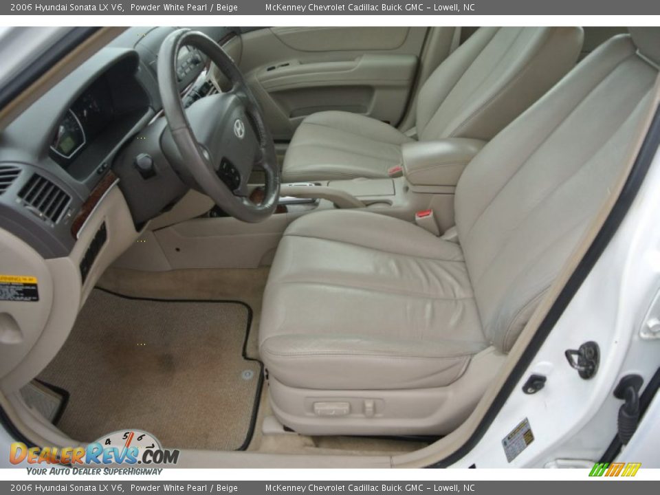 2006 Hyundai Sonata LX V6 Powder White Pearl / Beige Photo #8