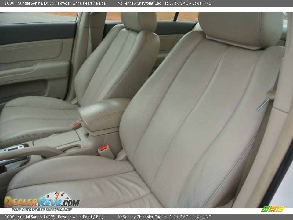 2006 Hyundai Sonata LX V6 Powder White Pearl / Beige Photo #10
